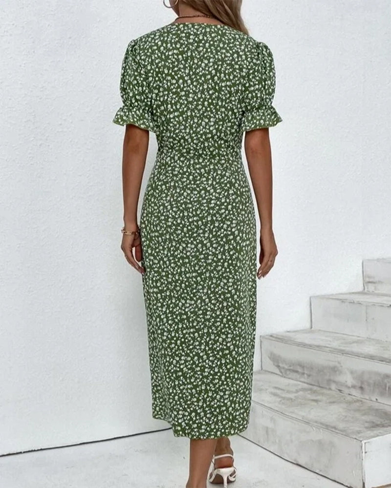 Daysi™ | Vestito a V con Stampa Floreale