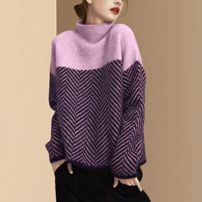 Alicia™ | Maglione in cotone con collo alto
