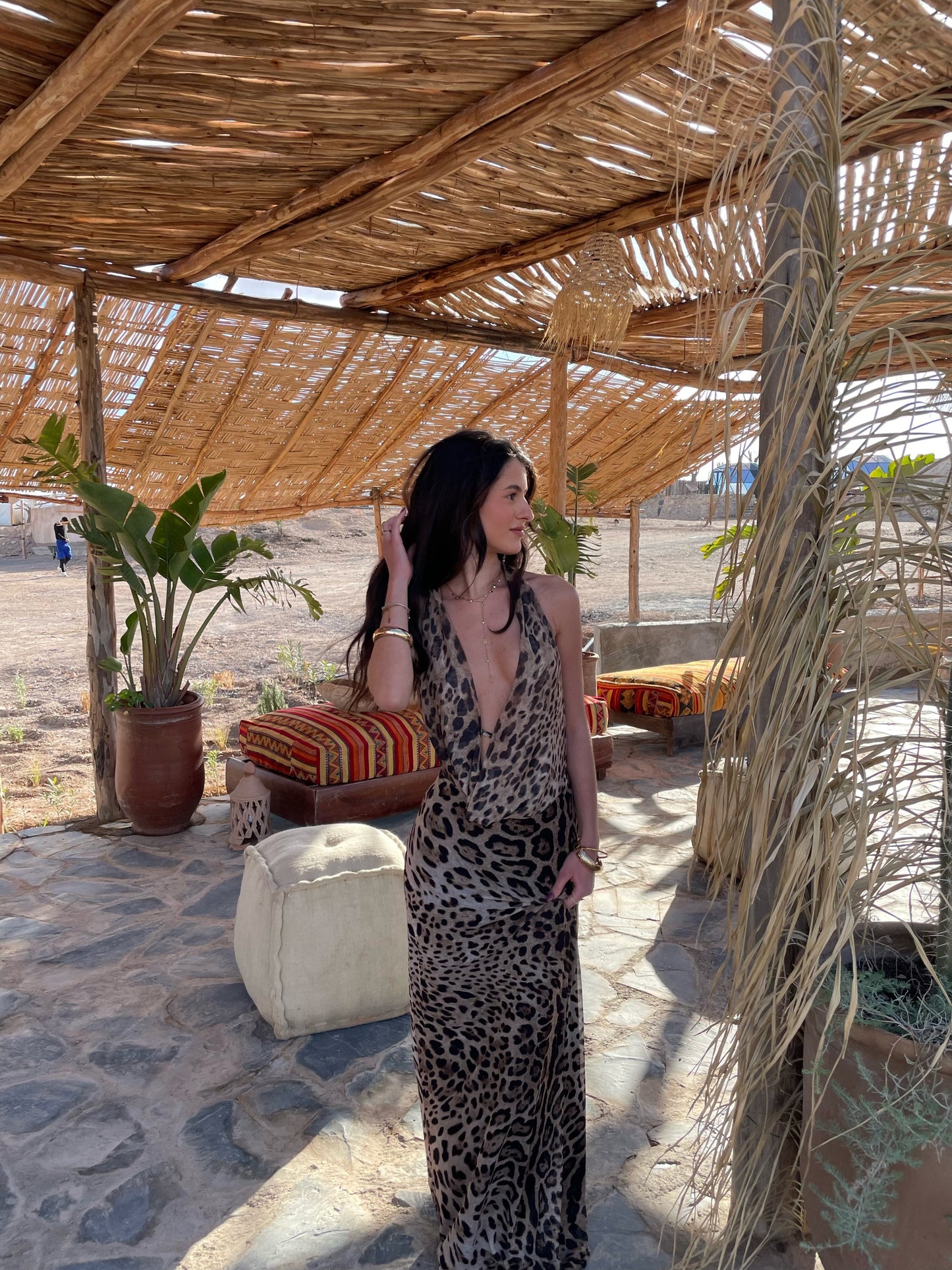 Natalina | Vestito Lungo a Stampa Leopardo