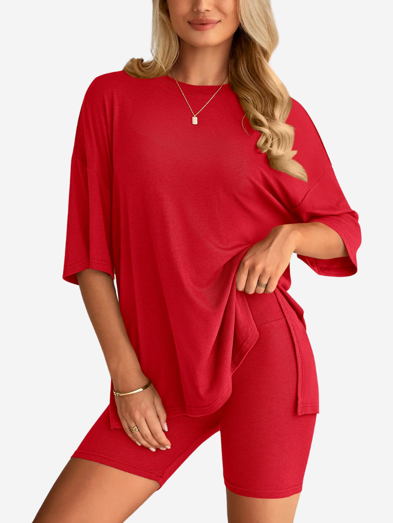 Terry | Set di T-shirt Oversize e Pantaloni Biker