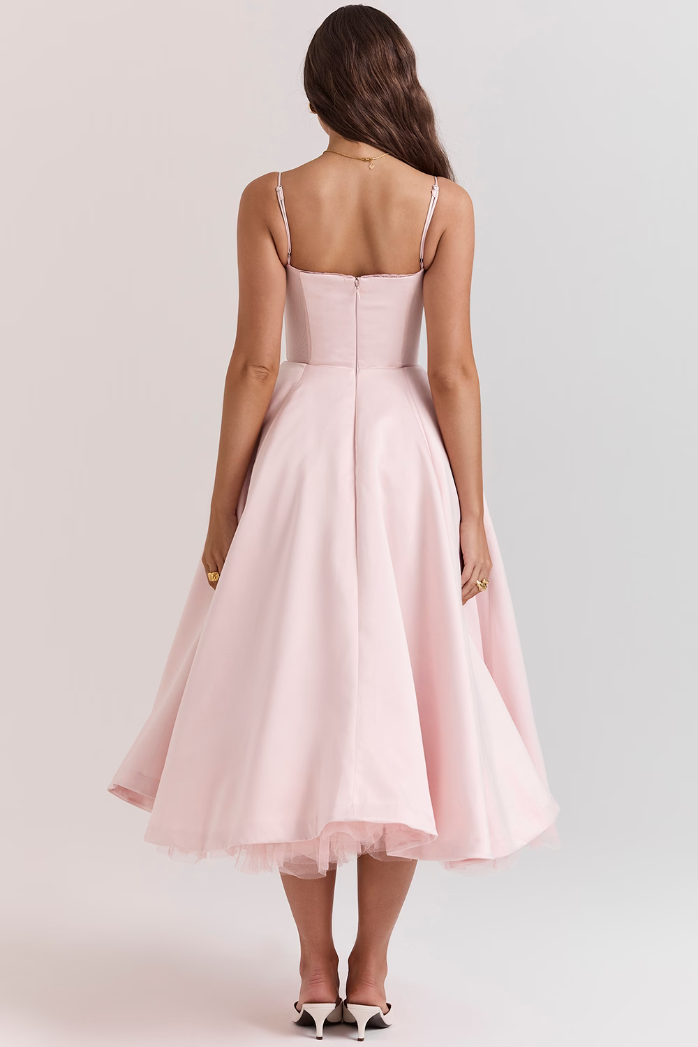 Valentina | Elegante Abito Midi con Fodera in Tulle