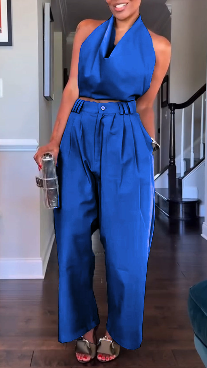 Nandi | Completo casual con pantalone e top halter