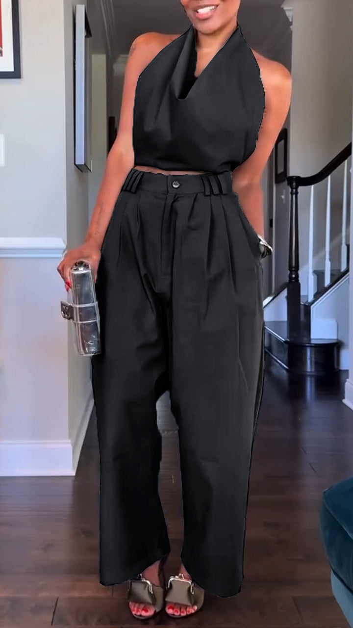 Nandi | Completo casual con pantalone e top halter