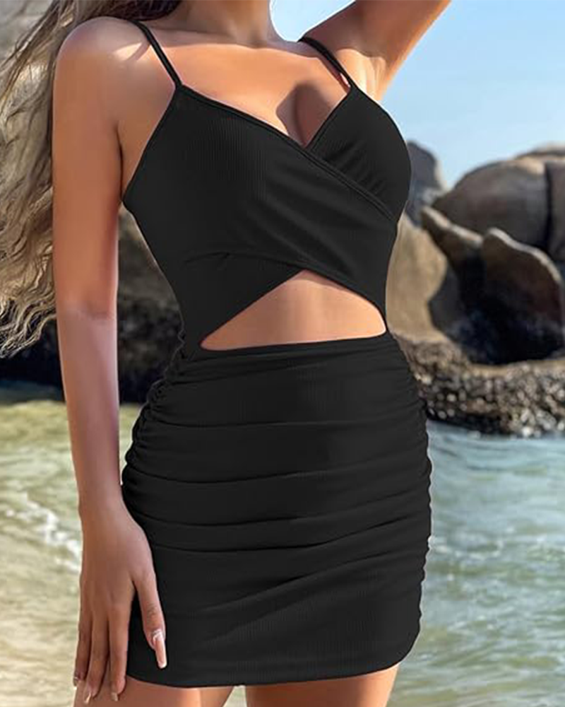 Raina | Mini Vestito Arricciato Incrociato