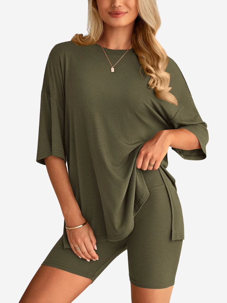 Terry | Set di T-shirt Oversize e Pantaloni Biker