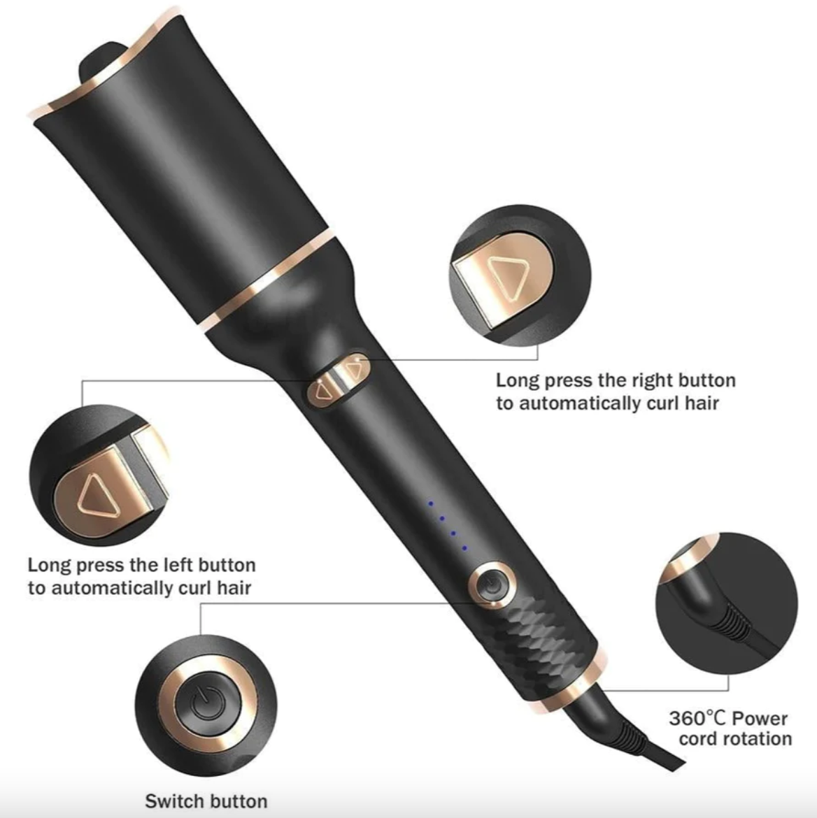 TwistGlam™ | Arricciacapelli Automatico in Ceramica