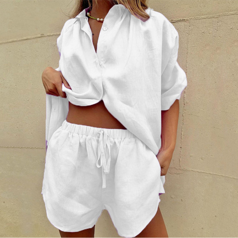 Tea | Set Fresco a Due Pezzi: Camicia e Pantaloni Corti
