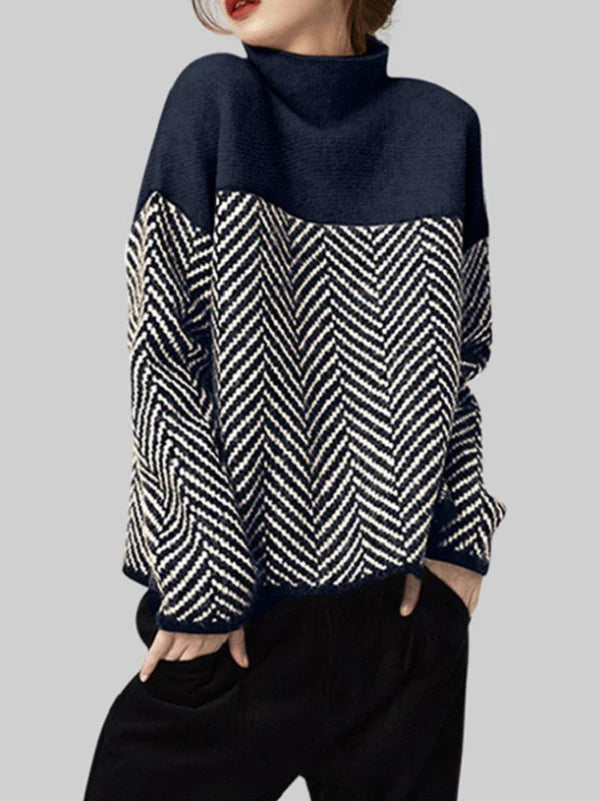 Alicia™ | Maglione in cotone con collo alto