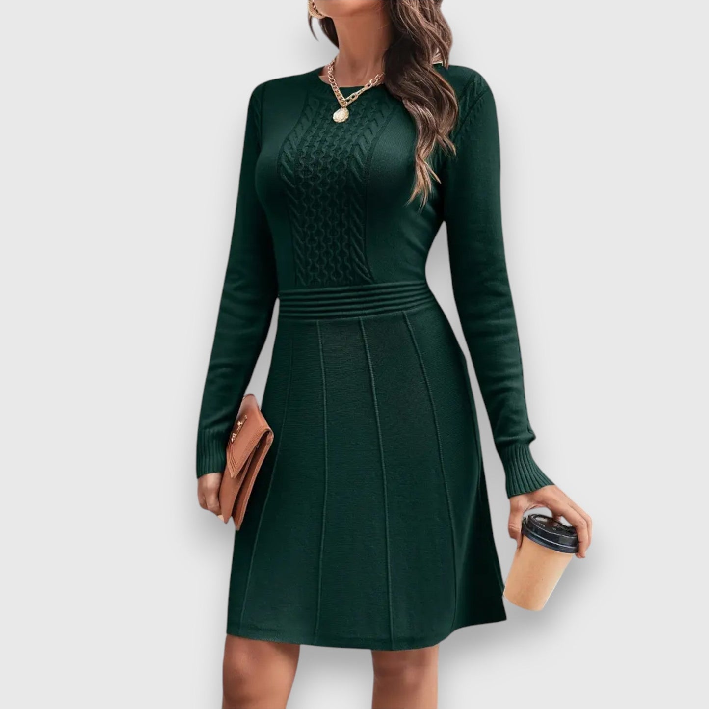 Dulia | Vestito Corto a Maniche Lunghe