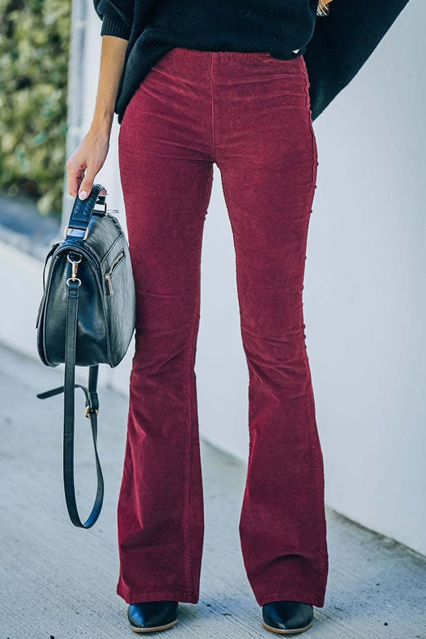 Karima | Pantaloni di Velluto a Zampa