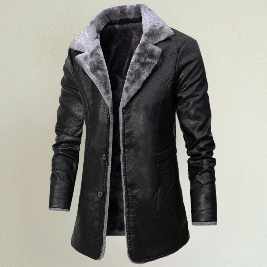 Philipo™ | Giacca in Pelle con Fodera in Pile da Uomo