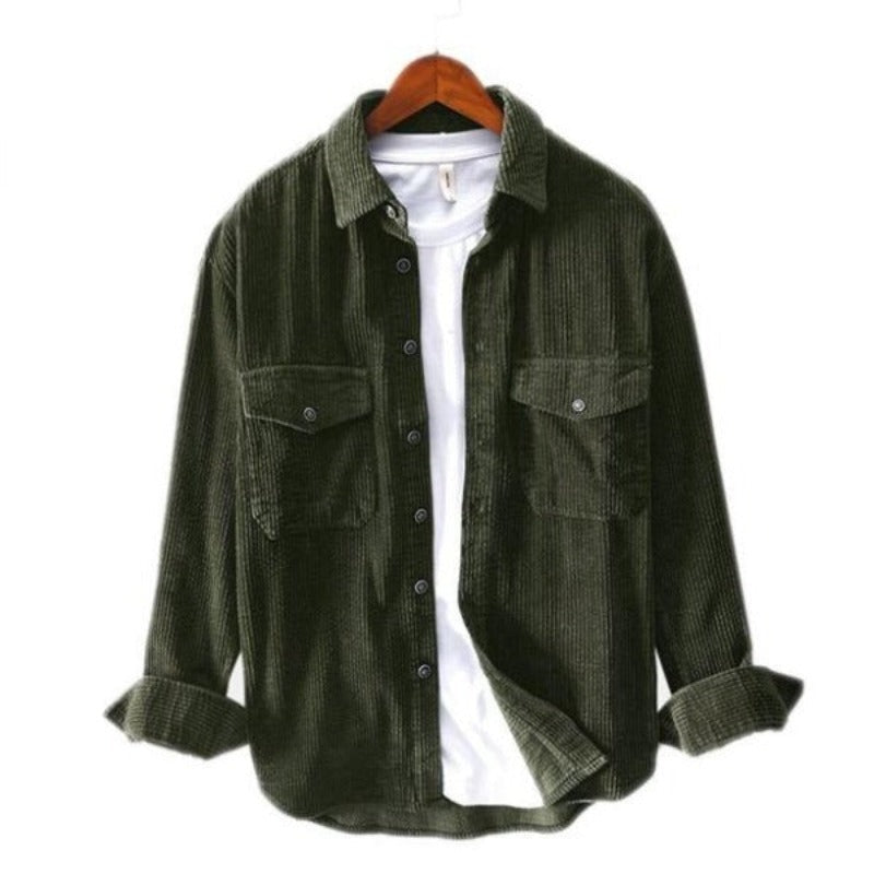 Denver | Camicia effetto velluto a coste da uomo