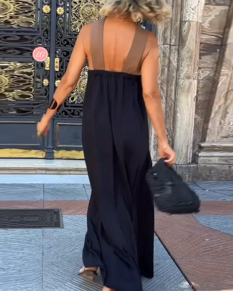 Sennga | Vestito casual con collo incrociato