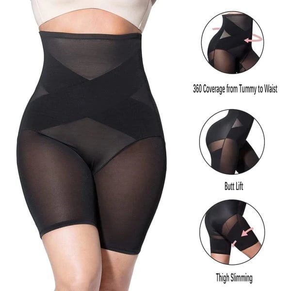 TummyCurve | Pantaloncini con controllo addominale incrociato