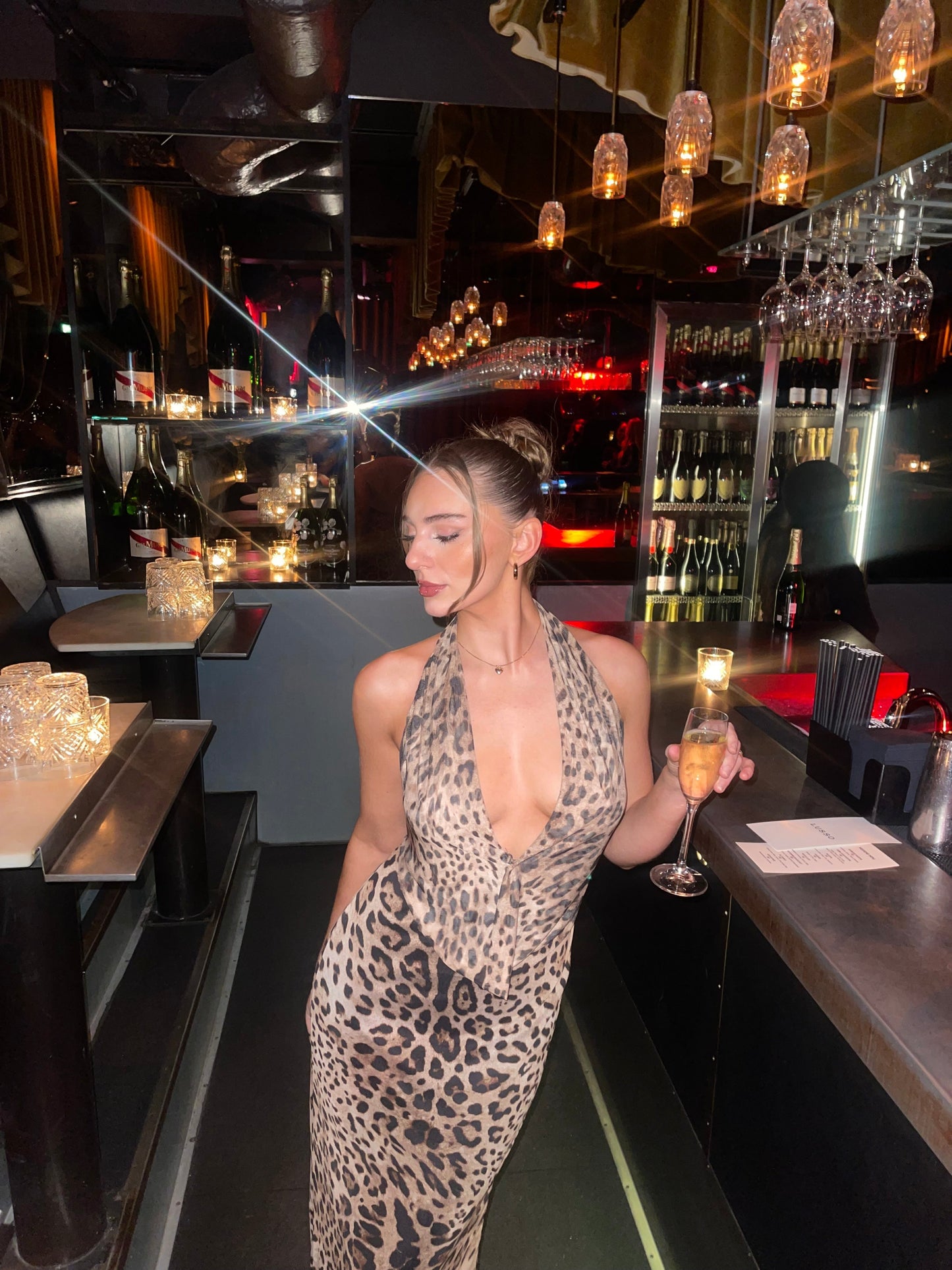 Natalina | Vestito Lungo a Stampa Leopardo