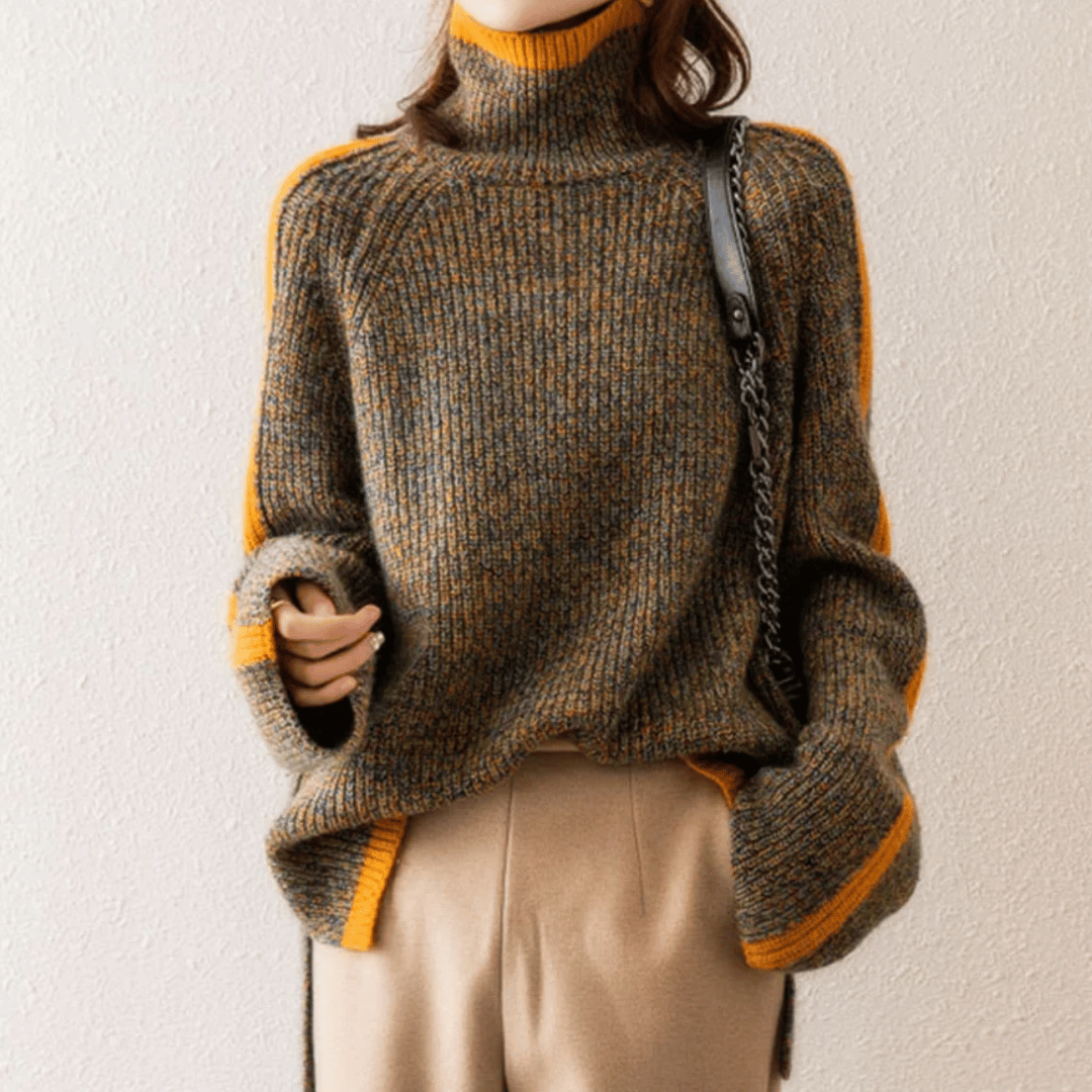 Britani™ | Maglione a Collo Alto Lavorato a Maglia