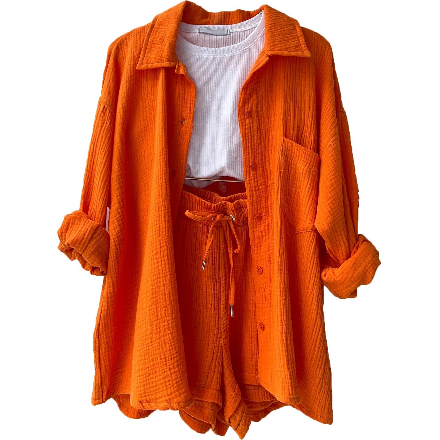 Sussie | Set di cotone: pantaloni corti e camicia