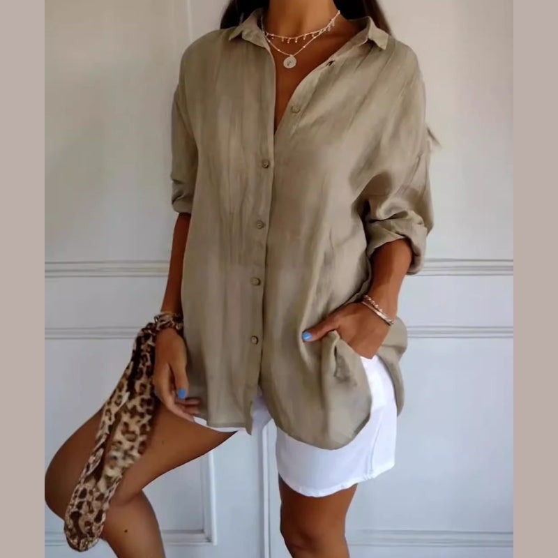 Eyen™ | Camicia a Maniche Lunghe Pieghettata