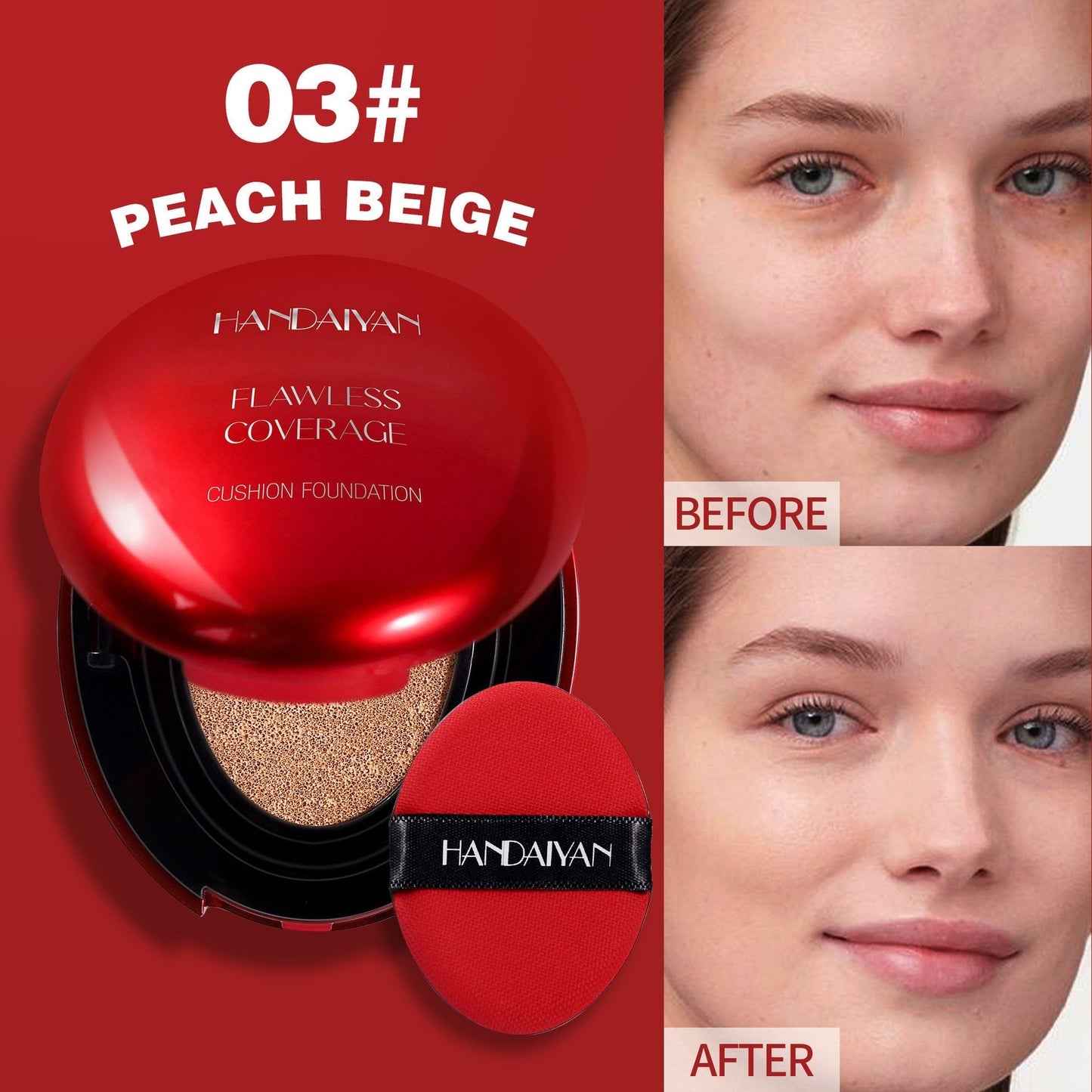 Handaiyan | Finitura Coreana Perfetta – Il Compact ad Alta Coprenza che Perfeziona la Tua Pelle