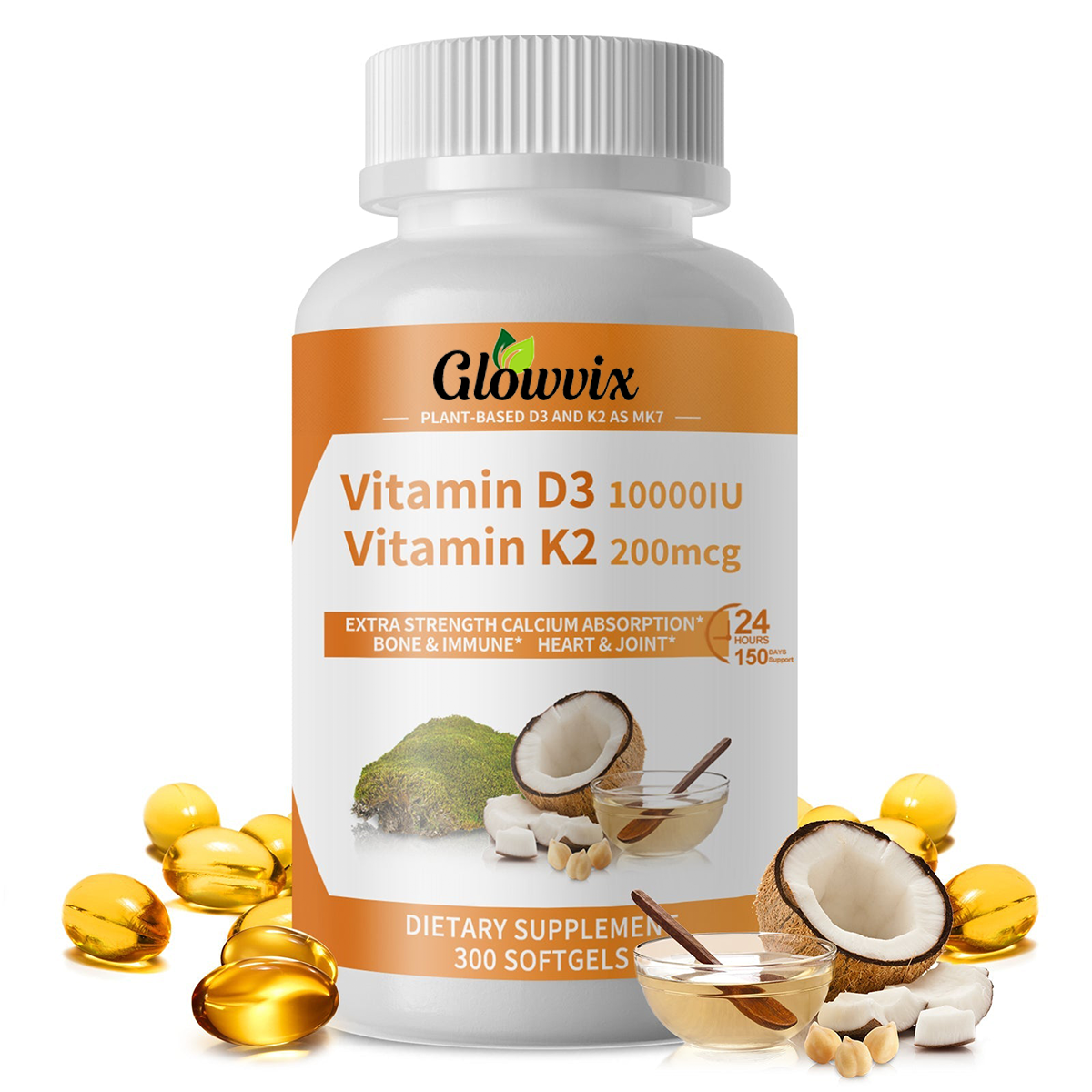 Vita+ | Capsule Softgel di Vitamine D3 + K2 per Rinforzare Ossa e Cuore