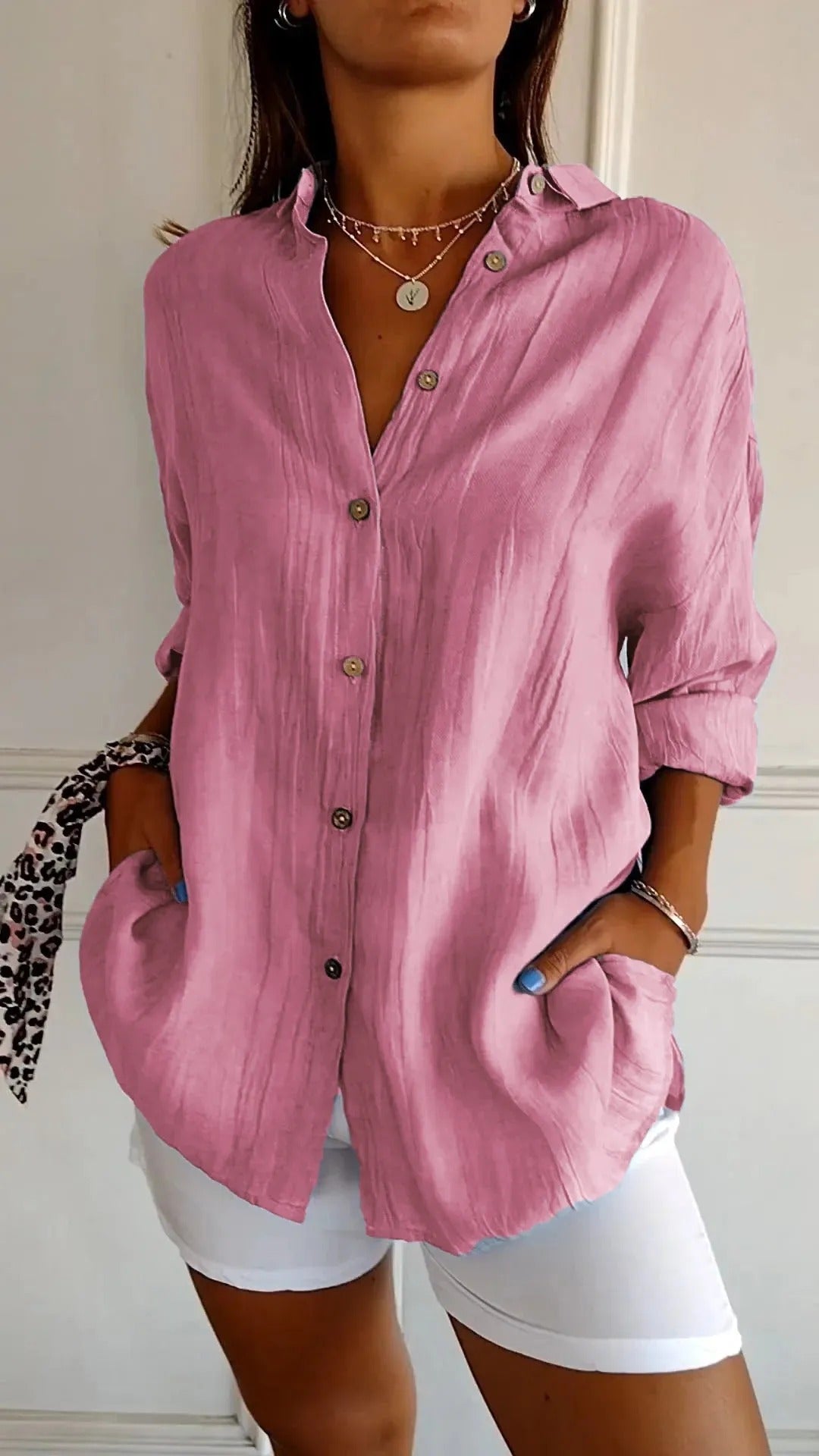 Eyen™ | Camicia a Maniche Lunghe Pieghettata