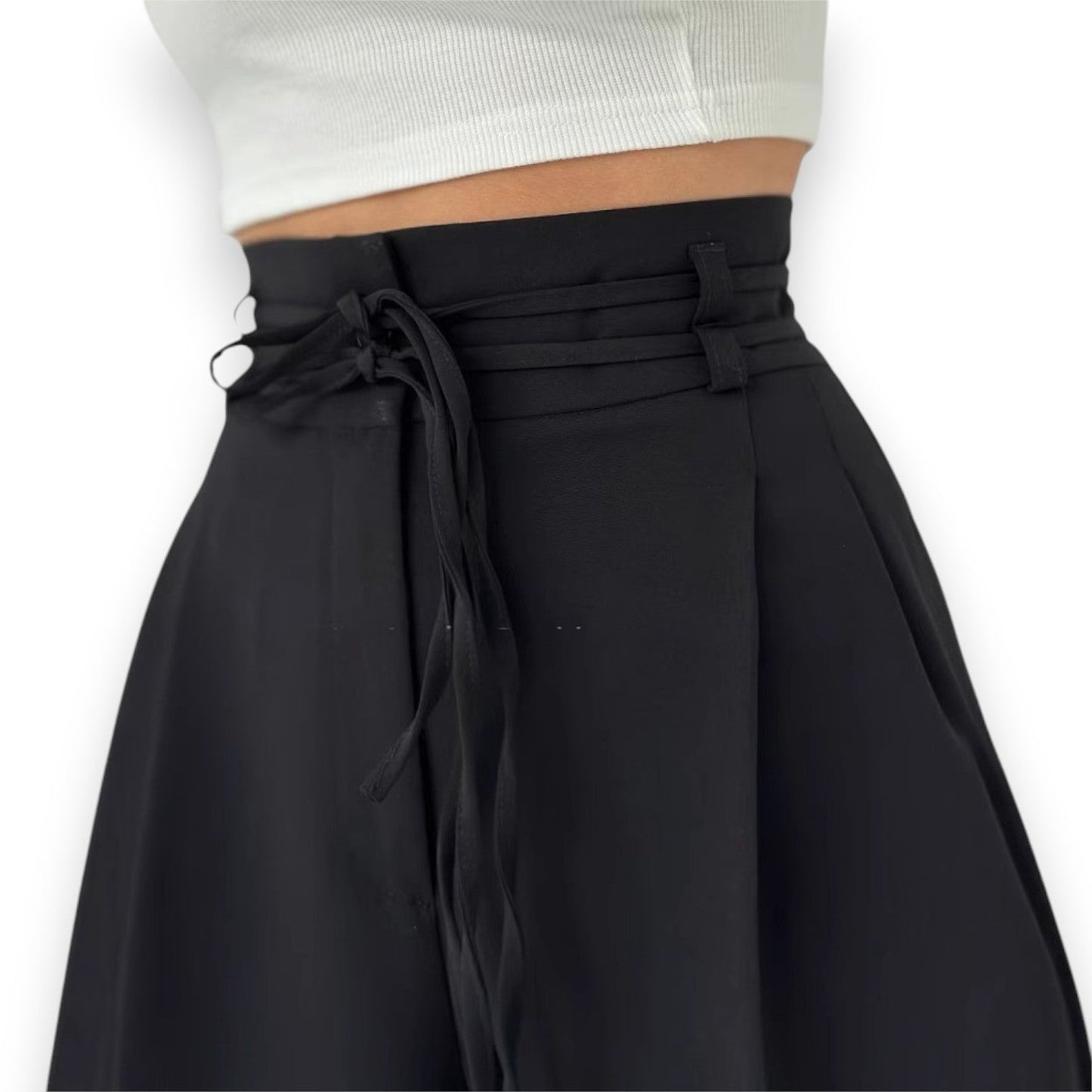 Eugenie | Pantaloni a Vita Alta con Laccio