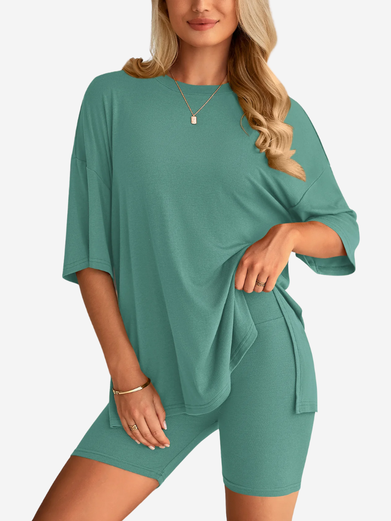 Terry | Set di T-shirt Oversize e Pantaloni Biker