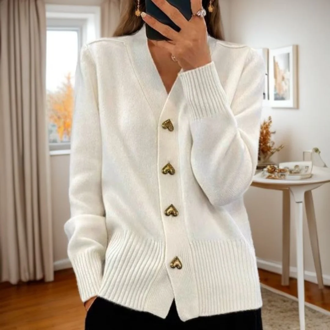 Olympia | Cardigan con bottoni cuore