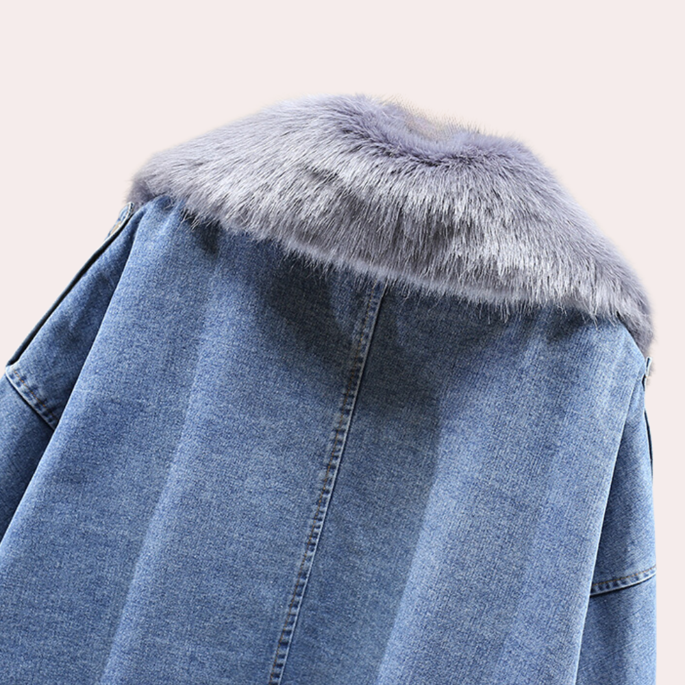 Mary™ | Giacca in Denim con Fodera in Pile per l'Inverno