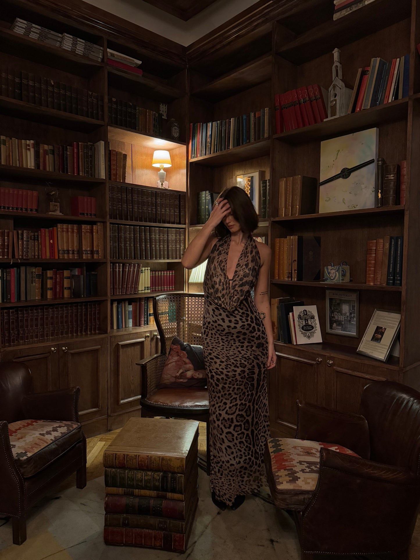 Natalina | Vestito Lungo a Stampa Leopardo