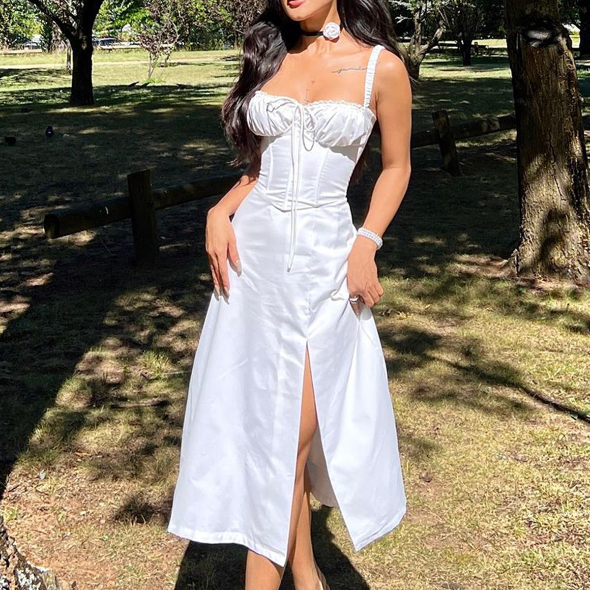 Roberta | Abito Midi Elegante da Festa con Spalline