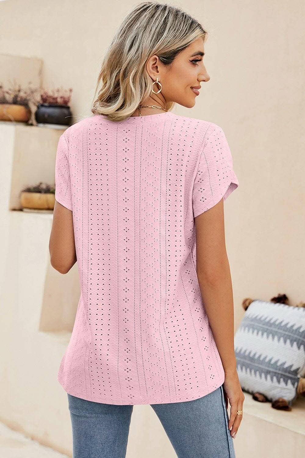 Denise | Blusa Comoda con Occhielli