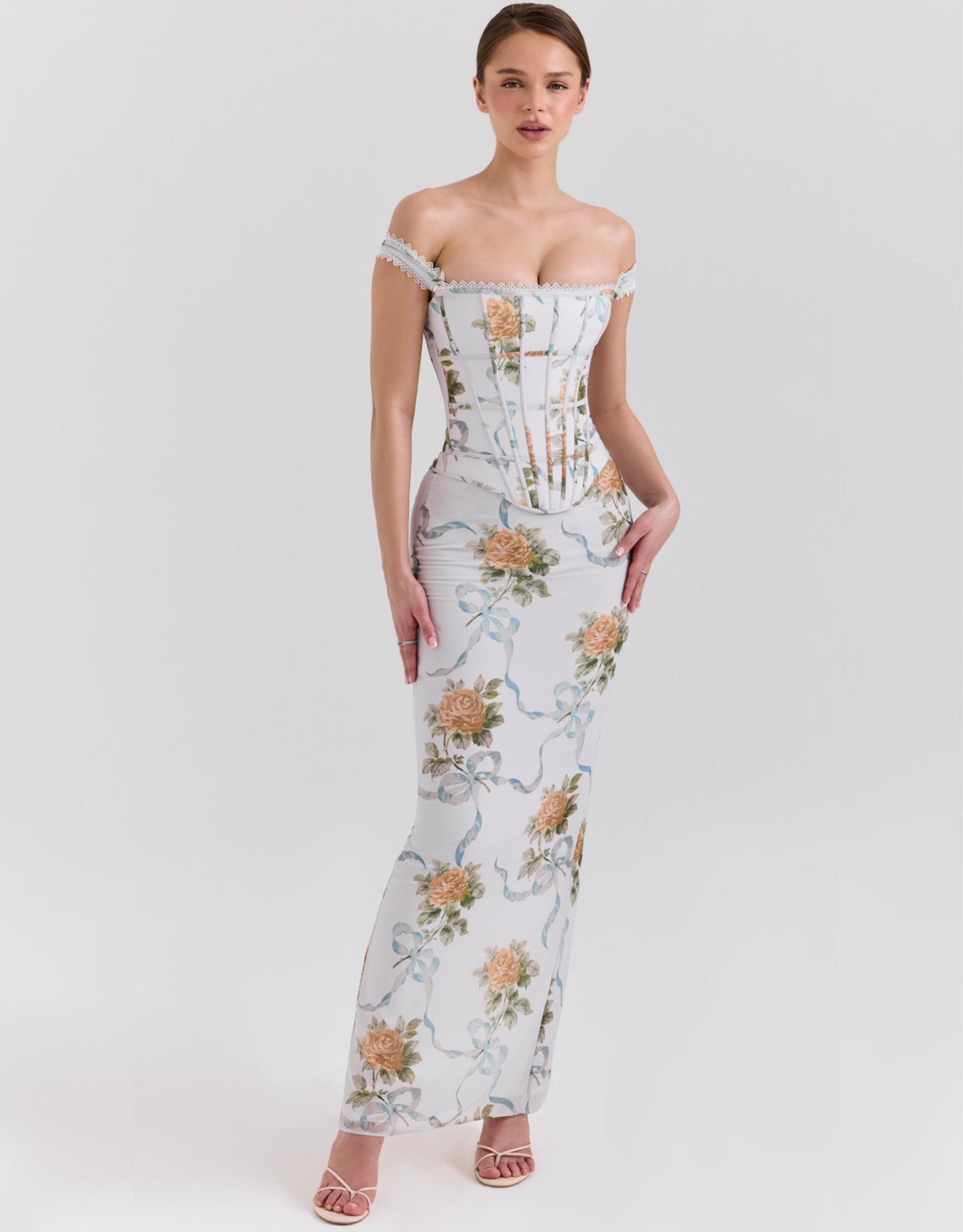 Floriane | Vestito lungo con Corsetto