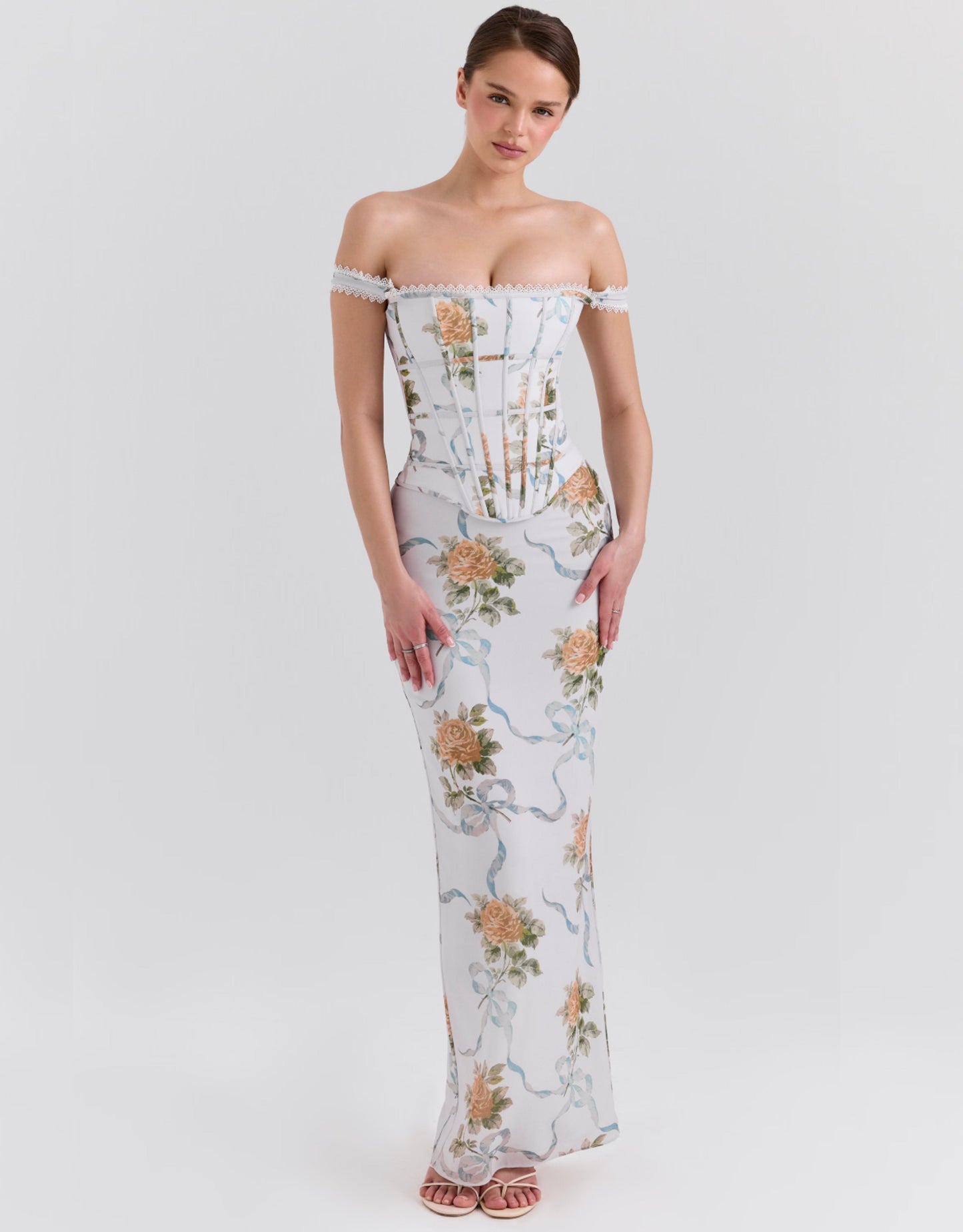 Floriane | Vestito lungo con Corsetto