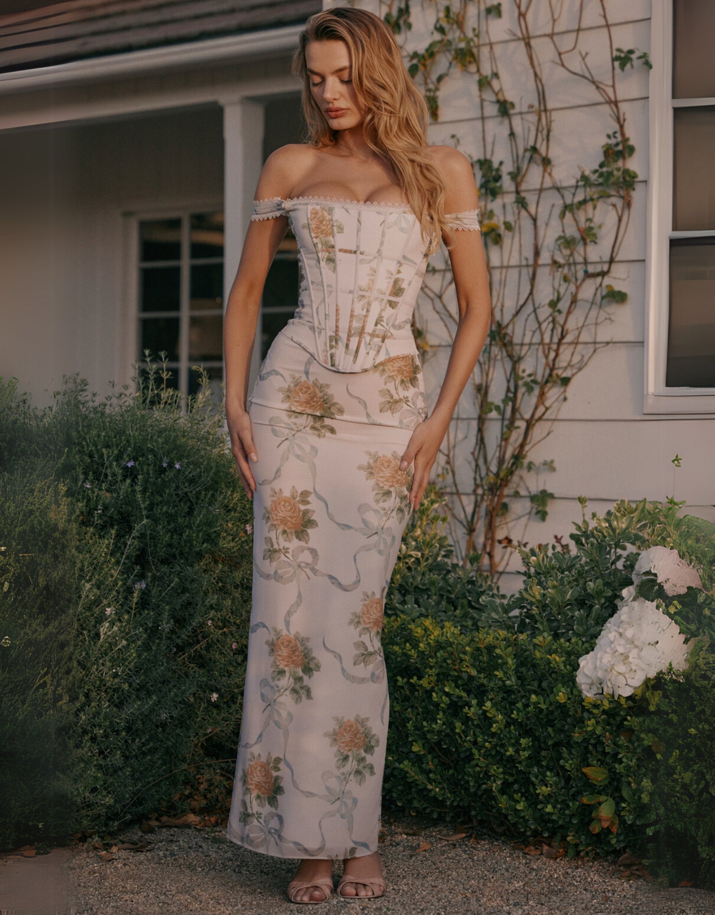 Floriane | Vestito lungo con Corsetto