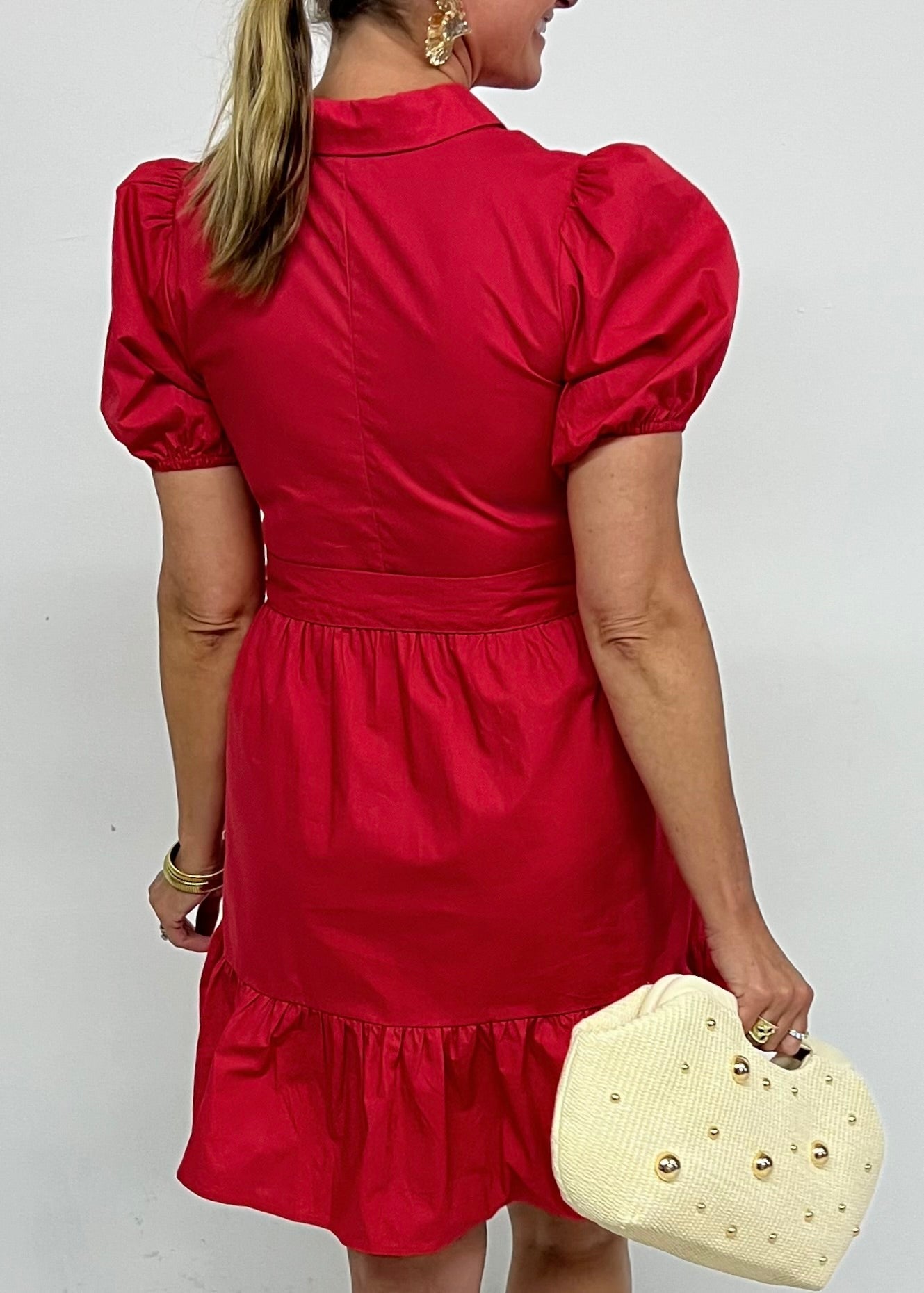 Ryan | Vestito Camicia Rosso