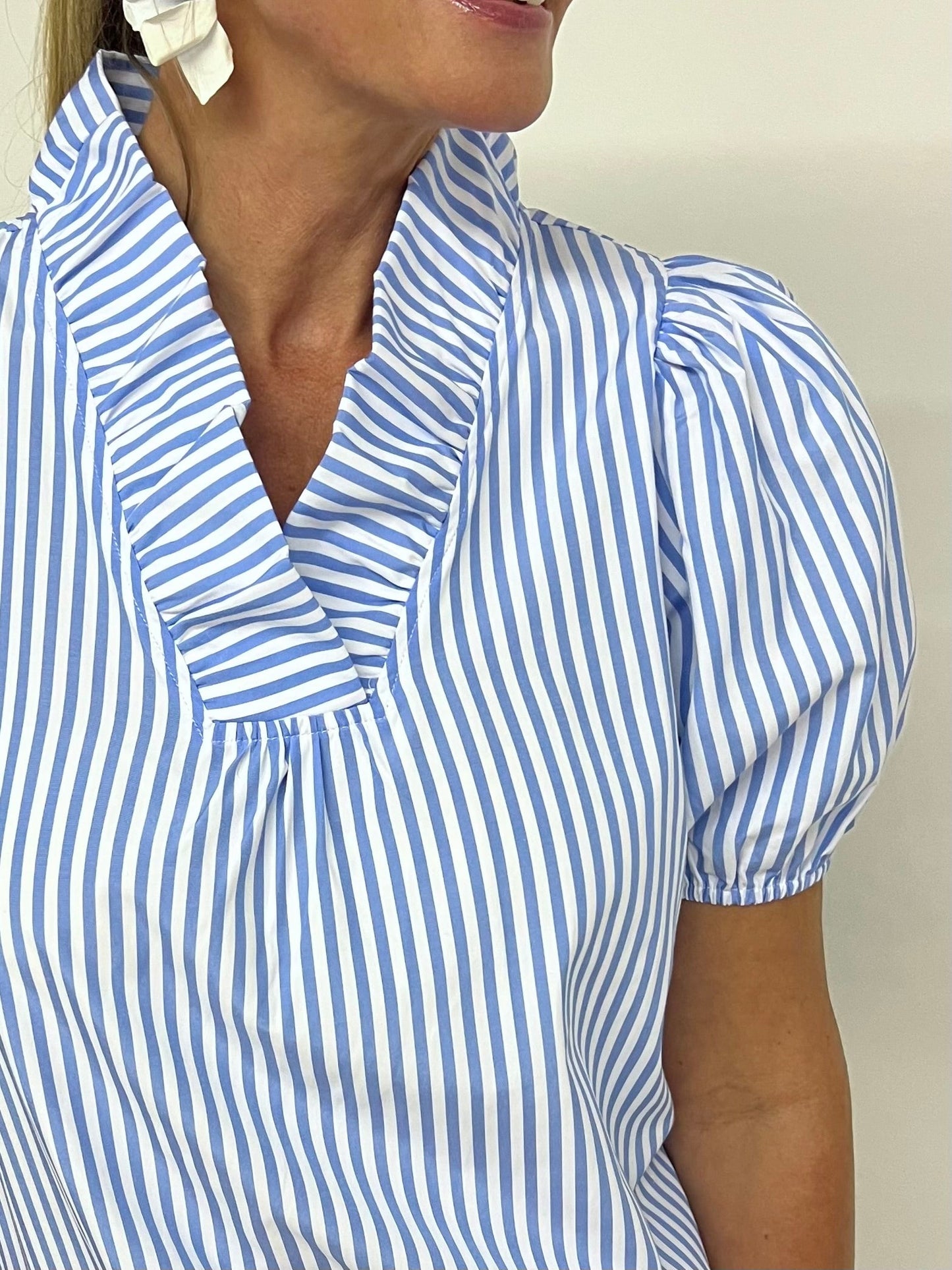 Maholie | Blusa a righe con scollo a V