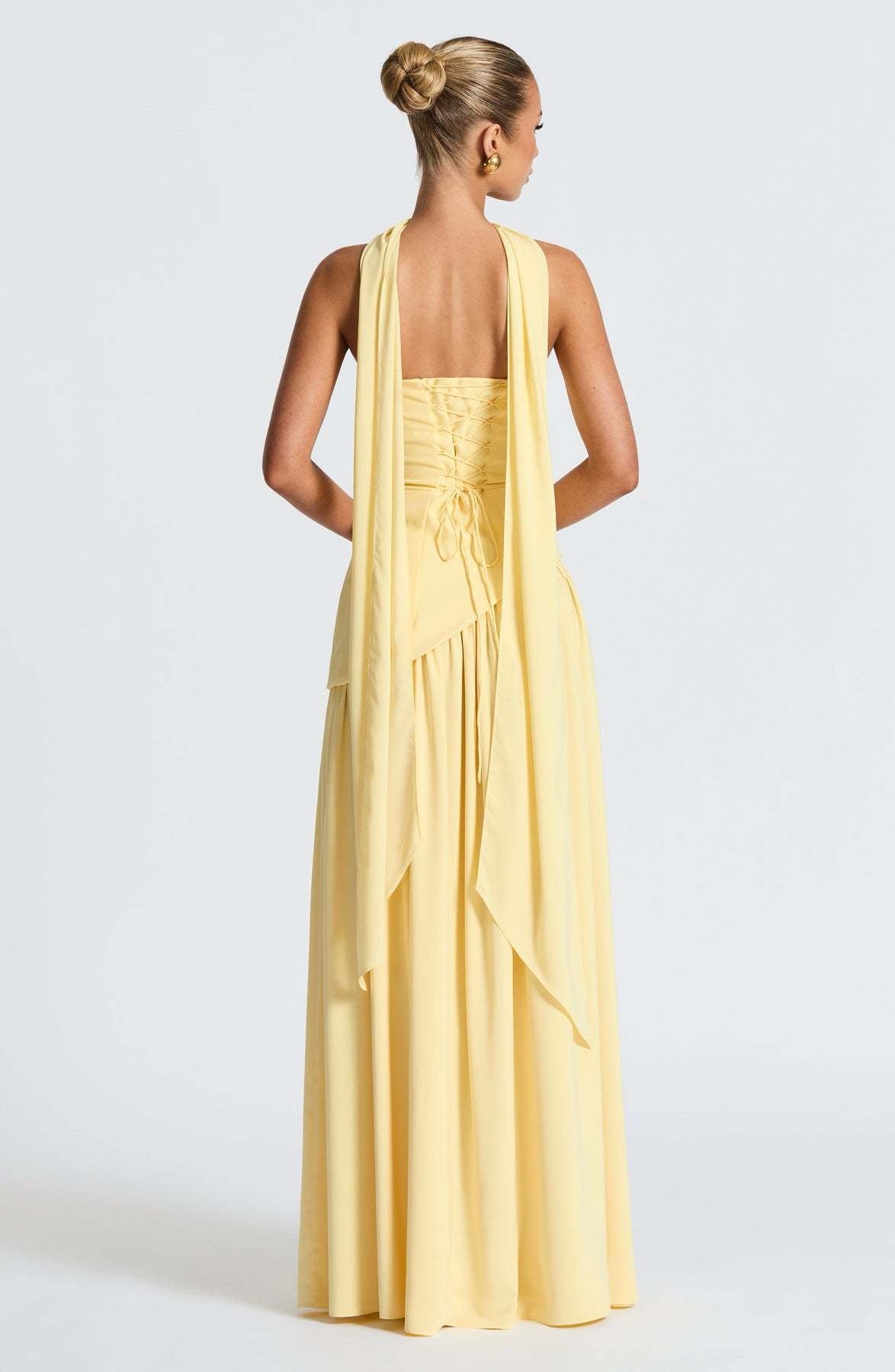 Maliya | Vestito Maxi con Sciarpa