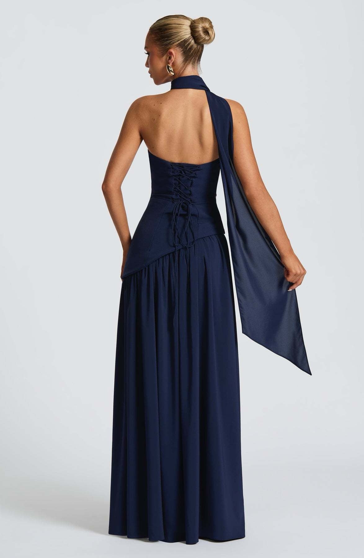Maliya | Vestito Maxi con Sciarpa