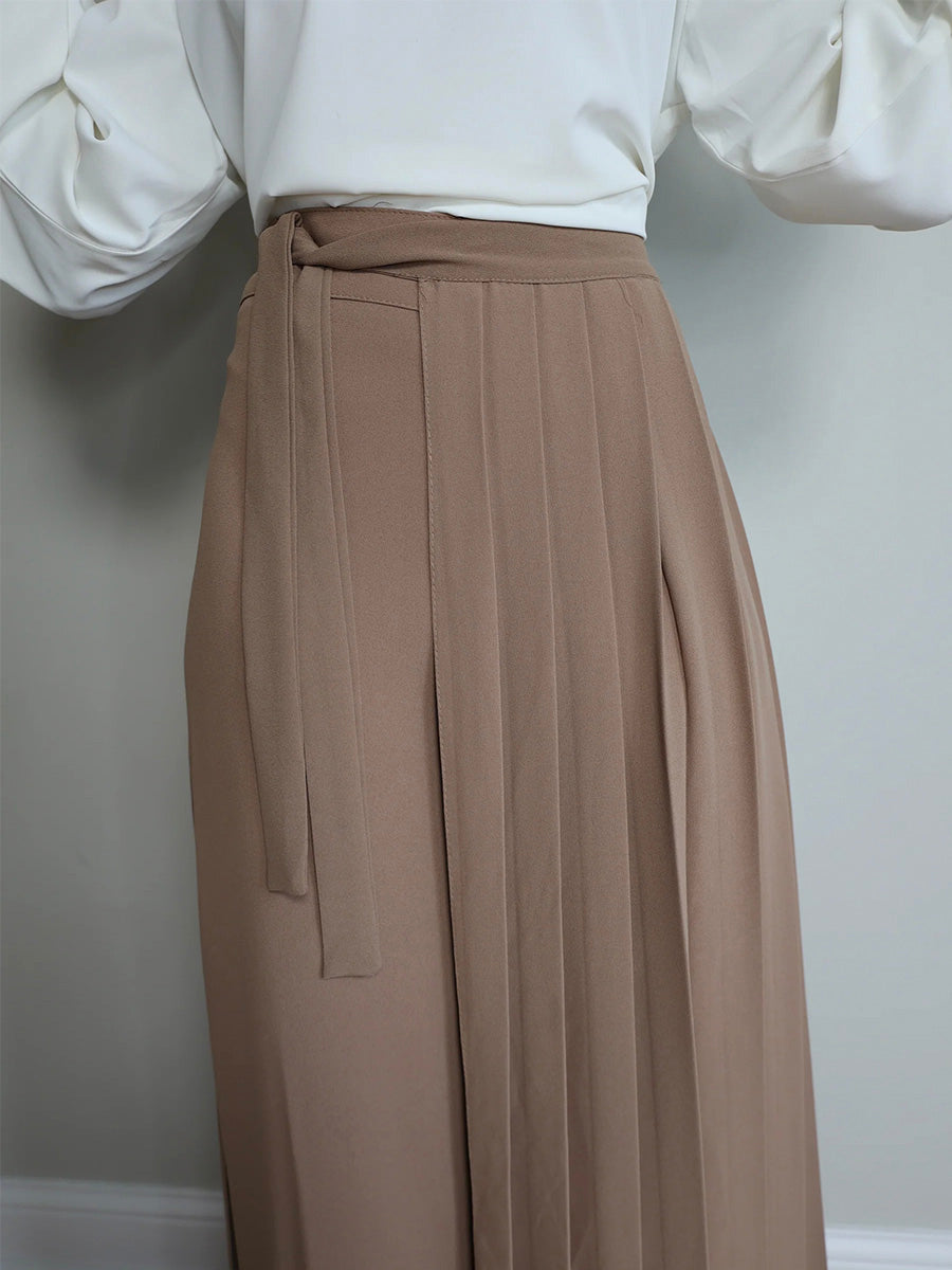 Timi | Pantaloni con sobrefalda plisata