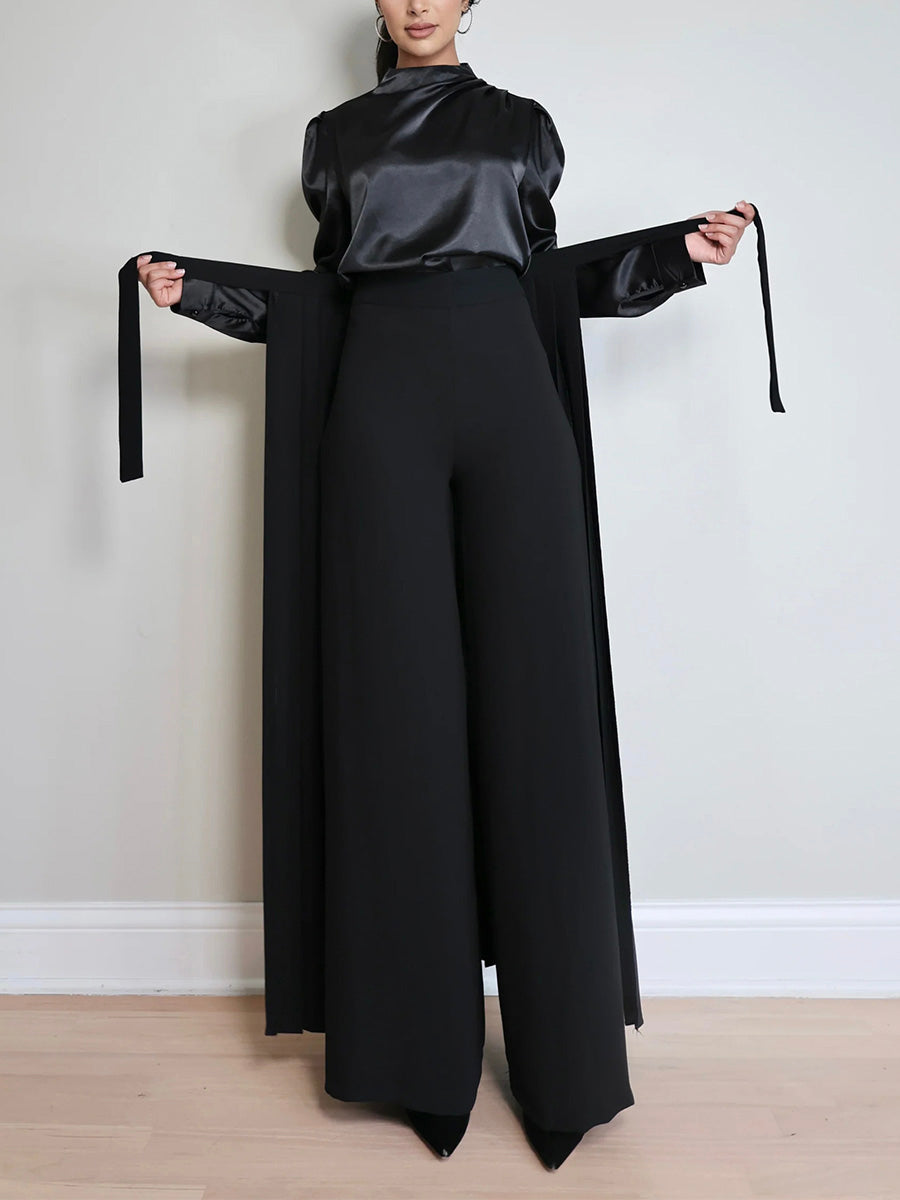 Timi | Pantaloni con sobrefalda plisata