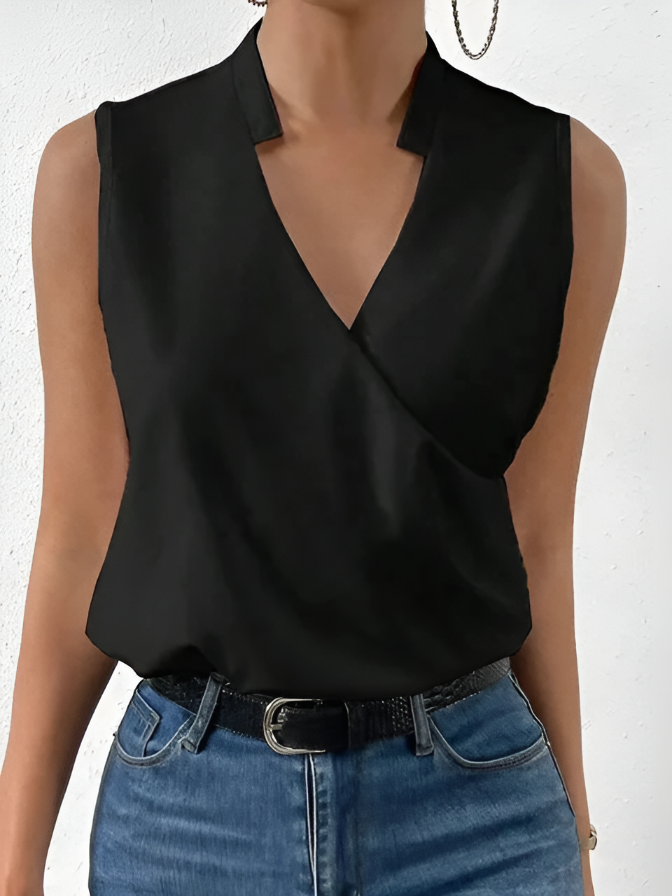 Beth | Elegante Blusa con Collo Incrociato
