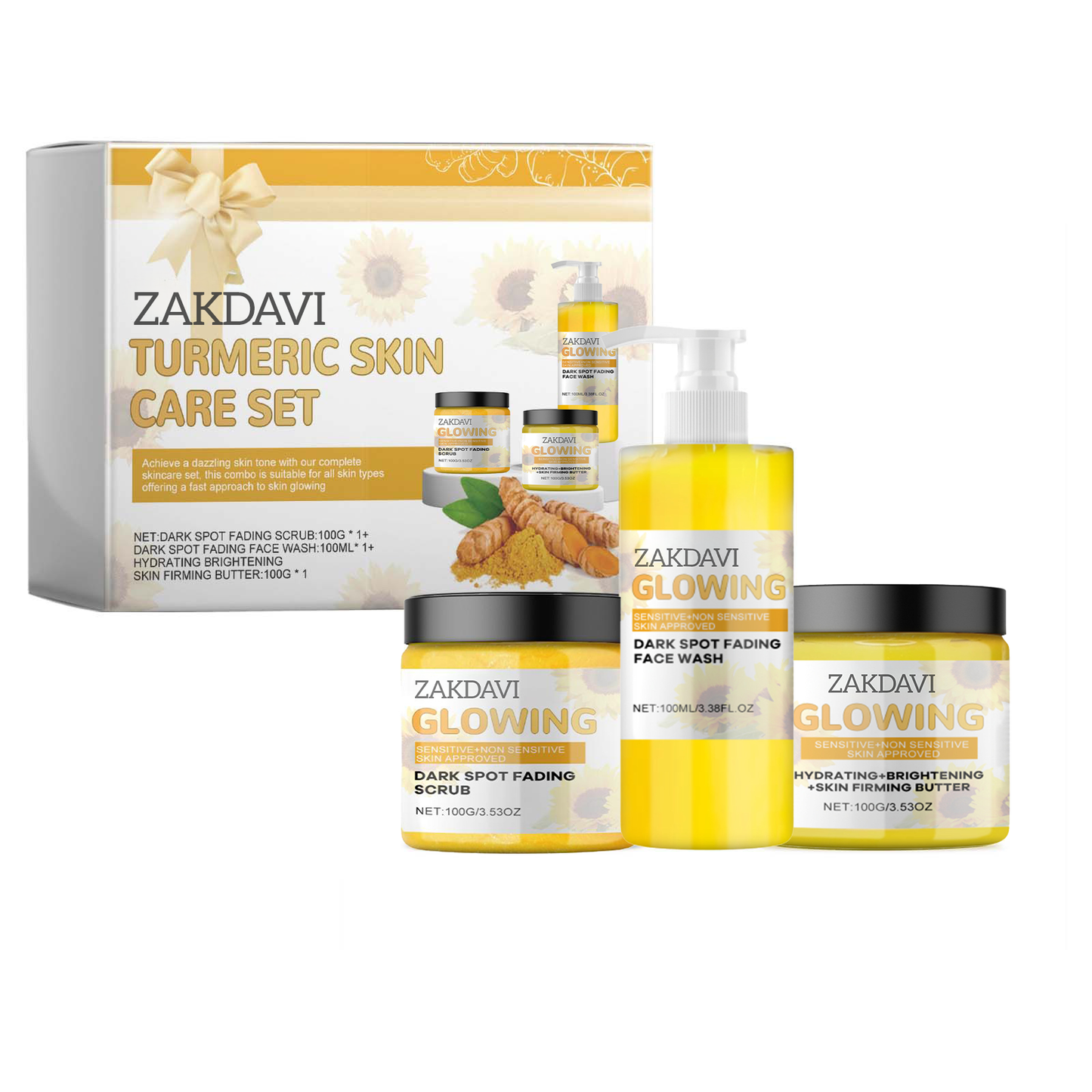Glowing | Kit per la Cura del Viso alla Curcuma