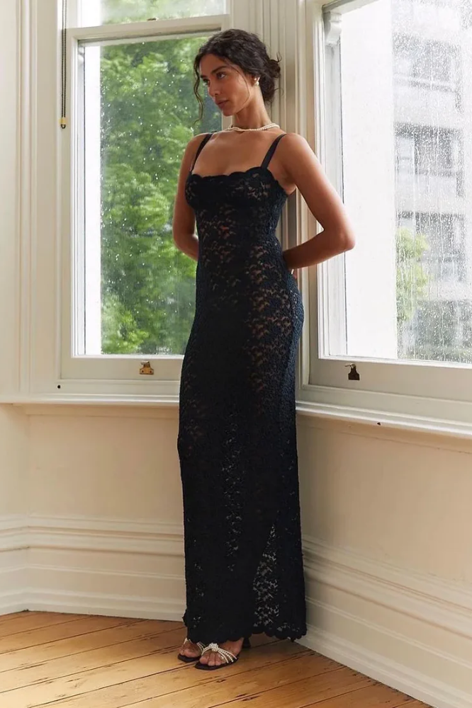 Zamira | Vestito in pizzo Nero