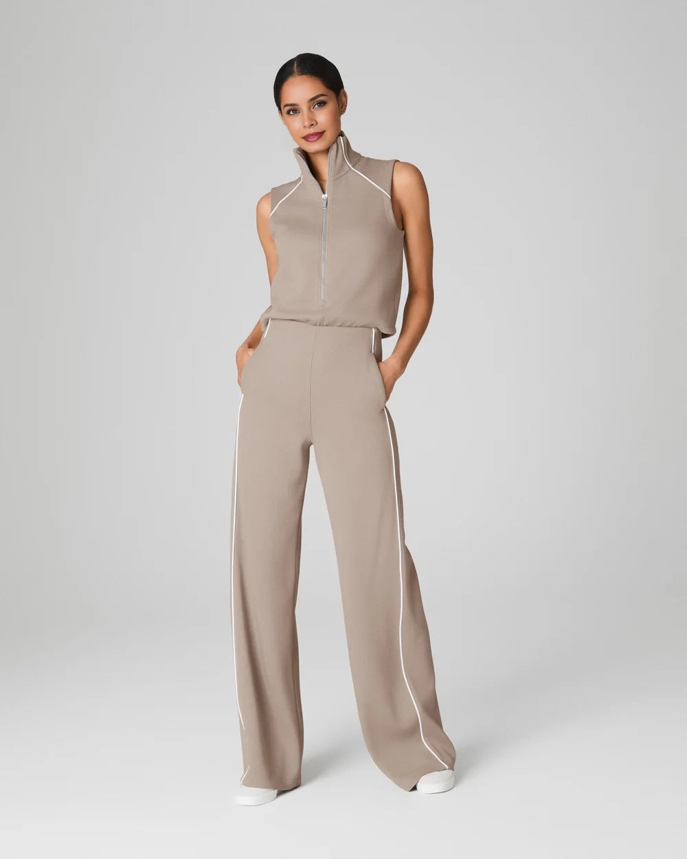 Margaret | Comodo Jumpsuit con collo alto e cerniera