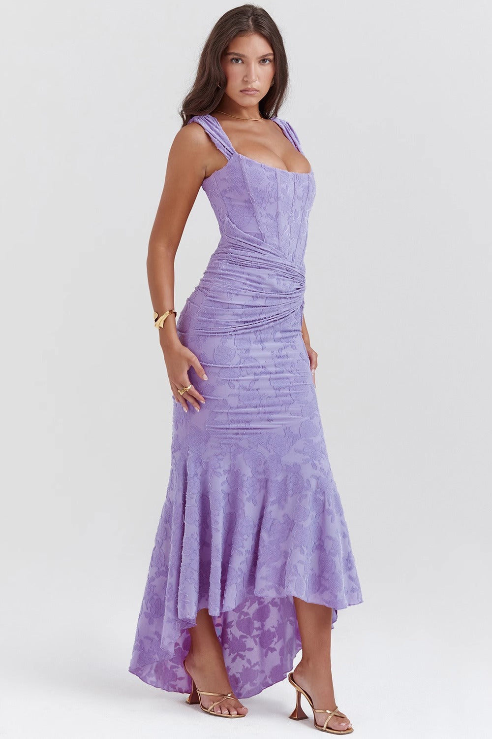 Margot | Abito Lungo Elegante Senza Spalline con Stile a Sirena