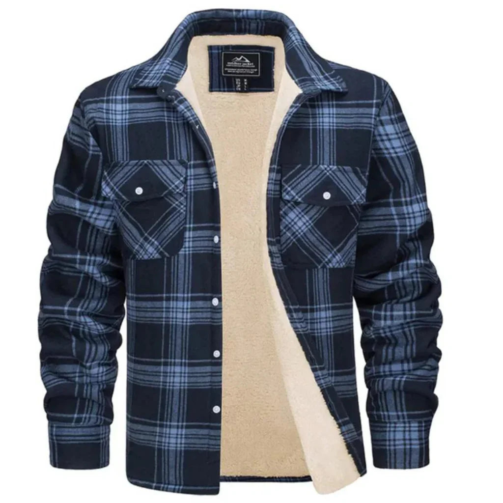 Adel™ | Giacca a Quadri da Uomo con Fodera in Fleece