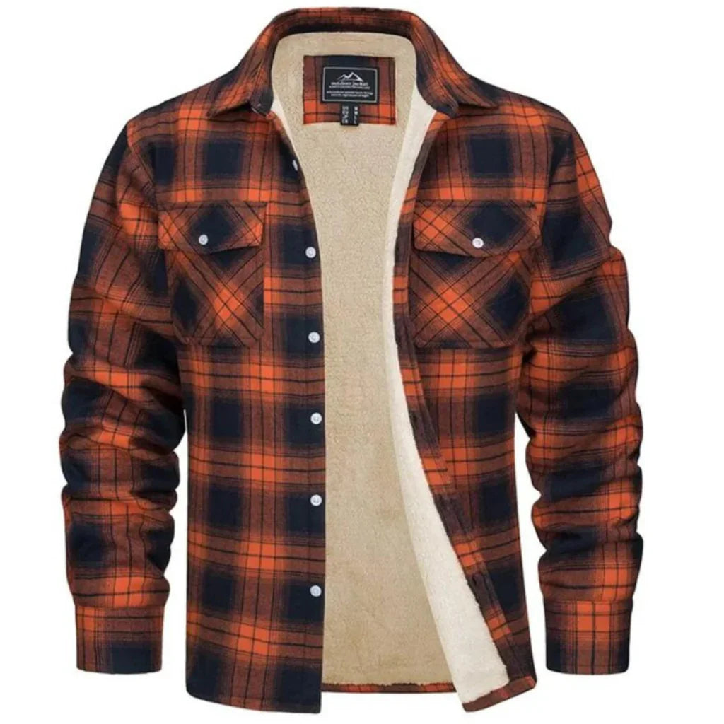 Adel™ | Giacca a Quadri da Uomo con Fodera in Fleece