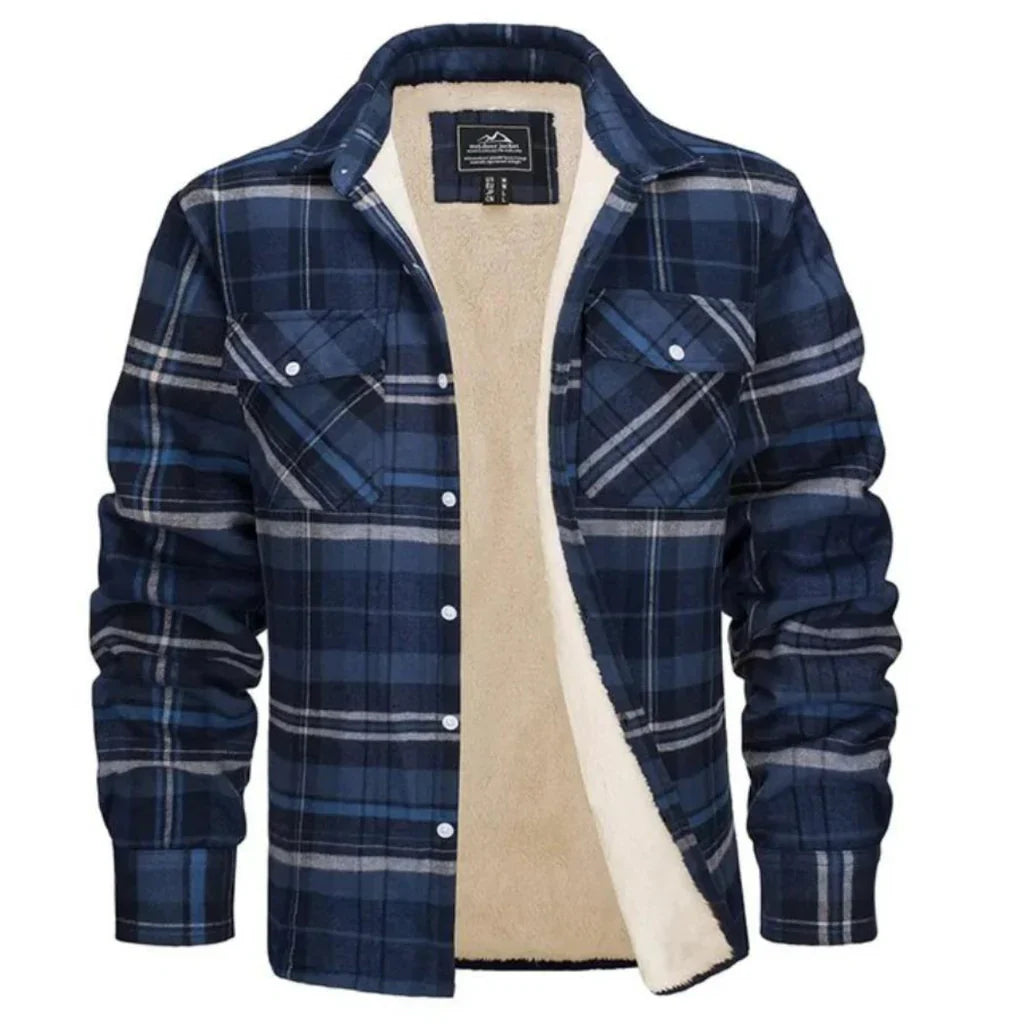 Adel™ | Giacca a Quadri da Uomo con Fodera in Fleece
