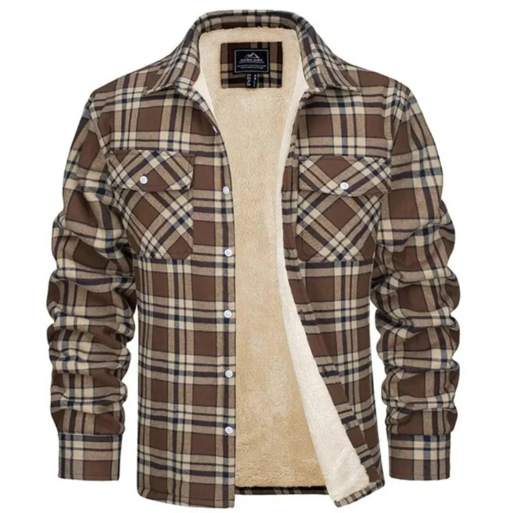 Adel™ | Giacca a Quadri da Uomo con Fodera in Fleece